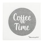 Servetele de hartie 'Coffee Time', Grey/White