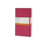 Notebook ruled magenta hard cover large