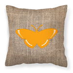 Caroline`s Treasures Butterfly Burlap și Brown Canvas Fabric decorative perna BB1038 Multi 14Hx14W, 