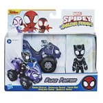 Set vehicul si figurina Marvel Spidey and his Amazing Friends - Black Panther