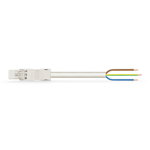 pre-assembled connecting cable; Eca; Plug/open-ended; 3-pole; Cod. A; 3 m; 1,00 mm²; white, Wago