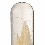 Veioza sticla bej polirasina maro tiffany 12x12x28 cm