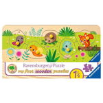 Puzzle Lemn Animalute, 5 Piese, Ravensburger