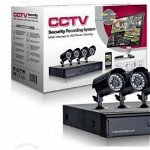 Sistem supraveghere CCTV kit DVR 4 camere exterior, pachet complet la doar 679 RON de la 1299 RON, Red Prod