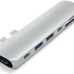Hub Satechi Pro Type-C, HDMI 4K, 2 x USB 3.0, 2 x card SD, ThunderBolt (Argintiu), Satechi