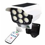 Lampa Solara cu LED in forma de camera video, 180 W, cu telecomanda si senzor de miscare - cod 5072