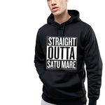 Hanorac Barbati Negru - Straight Outta Satu Mare, L