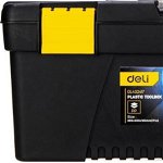 Deli Tools EDL432417 cutie de scule, 15 inchi (galben), Deli