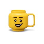 Cana mare LEGO din ceramica, cap de baiat fericit 41460806, 