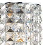 Aplica Matrix 2 Light Wall Bracket Polished Chrome and Clear Faceted Crystal, dar lighting group