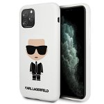 Husa Cover Karl Lagerfeld Iconic Silicone Body pentru iPhone 11 Pro Alb, Karl Lagerfeld
