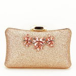 Clutch decorat cu pietre B-BYH814 05 Champagne, SOFILINE