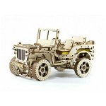 Jeep Willys MB 4x4 - puzzle 3D mecanic, Wooden City
