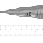 Razusa, profil rotund, curba, maner metalic canelat cu margini rotunjite pentru ergonomie sporita, latime 6 mm, lungime 200 mm, 