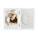 Baby HandPrint - Kit rama foto 10x15 cm, Cu amprenta, Tiny Memories, Non-toxic, Conform cu standardul european de siguranta E...