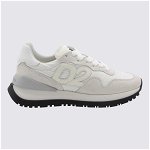 DSQUARED2 DSQUARED2 WHITE CANVAS RUNNING SNEAKERS WHITE, DSQUARED2