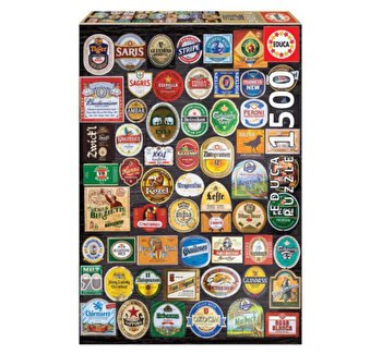 Puzzle Educa - Beer Labels Collage, 1500 piese (18463), Educa