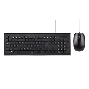 Kit tastatura si mouse cu fir HAMA Cortino USB Layout RO negru, Hama