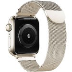 Curea Tech-Protect Milaneseband pentru Apple Watch 4/5/6/7/8/9/Se/Ultra 1/2 (42/44/45/49 mm) Alb, Tech-Protect