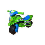 Motocicleta fara pedale Police Music MyKids, 67 x 51 cm, plastic, maxim 25 kg, 36 luni+, Verde/Albastru