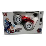 Masina cu radio-comanda 3D Super Stunt Car, control din telecomanda, fata-spate si stanga-dreapta, 24x14cm, +3ani, 