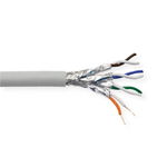 Rola 100m cablu de retea RJ45 S/FTP Cat.8 fir solid LSOH Gri, Value 21.99.1800, Value