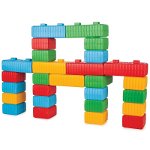 Jucarie Pilsan Cuburi de construit Brick Blocks and Car Set 43 piese, Pilsan