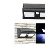 Proiector dublu de perete cu panou solar si senzor de miscare, 40 Led-uri, Brico Online Shop SRL