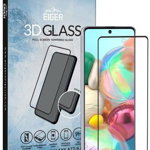 Folie Protectie Sticla Temperata Eiger 3D Edge to Edge EGSP00696 pentru Samsung Galaxy A72 (Transparent/Negru), Eiger