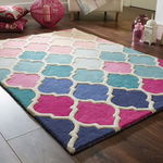 Covor Rosella Pink/Blue, Flair Rugs, 200x290 cm, lana, multicolor, Flair Rugs