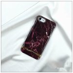 Husa Apple iPhone 6/6S, Elegance Luxury Marble Red TPU, husa cu insertii marmura rosie-aurie, MyStyle