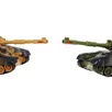 Set 2 tancuri cu telecomanda camuflaj verde/maro 1:14, BrotherToys