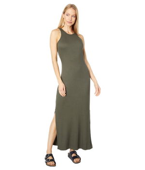 Imbracaminte Femei Hard Tail Easy Paloma Dress in 5x3 Modal Rib Olive Drab, Hard Tail