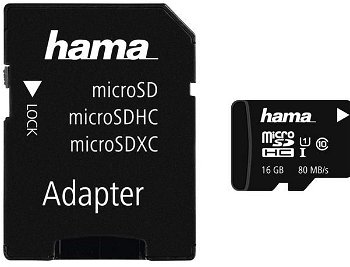 Card microSDHC Hama, 124138, 16 Gb, negru