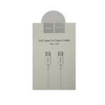 Cablu de date / adaptor Hoco X23 Skilled, USB-C Male la USB-C Male, 1 m, White