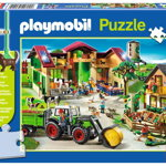 Puzzle Schmidt - La ferma, 60 piese, include 1 figurina Playmobil (56040), Schmidt
