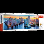 Puzzle Trefl Panorama, Miami dupa intuneric 1000 piese, Trefl