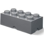 LEGO® Cutie depozitare LEGO 2x4 gri inchis (40041754), LEGO®