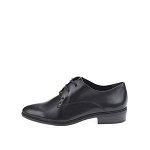 Pantofi Oxford negri din piele cu sireturi de la Tamaris