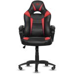 Scaun Gaming, Spirit Of Gamer, Piele ecologica, Negru/Rosu