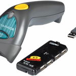 Cititor coduri de bare Metapace S-1, USB, hub USB, negru