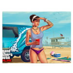 Tablou afis Grand Theft Auto - Material produs:: Tablou canvas pe panza CU RAMA, Dimensiunea:: 60x90 cm, 