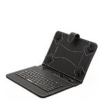 Husa Tableta MRG 0298, 7 inch, tastatura Micro-USB, prindere 4 cleme, Negru