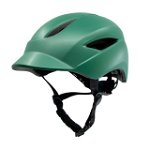 Casca sport de protectie, pentru ciclism, dimensiune reglabila, model Aero, Verde mat, CrazySafety