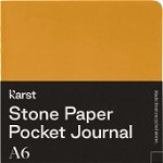 Caiet A6 - Stone Paper Pocket Journal Blank Turmeric