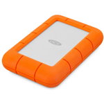 Hard Disk Drive portabil LACIE Rugged Mini LAC9000633, 4TB, USB 3.0, argintiu-orange