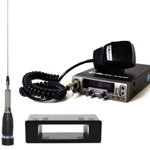 Kit Statie radio CB Midland M10 + Carcasa 1 DIN + Antena Midland ML145 fara cablu