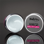 Gel UV Autonivelant NailsUp - Milky White Glitter 15g, Nails Up