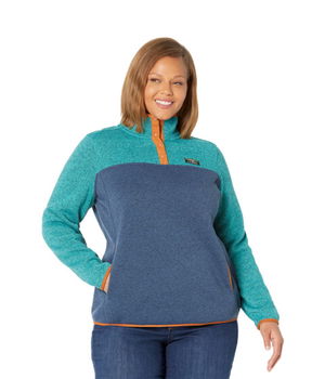 Imbracaminte Femei LLBEAN Plus Size Sweater Fleece Pullover Color-Block Mallard BlueBlueGreen, L.L.BEAN