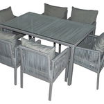 Set mobilier de gradina, Jumilla, Otto 6, Gri deschis